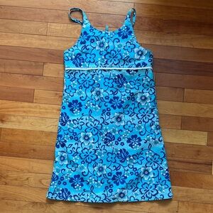 Vintage Y2K Jessie Youth Blue Beach Floral Mini Dress